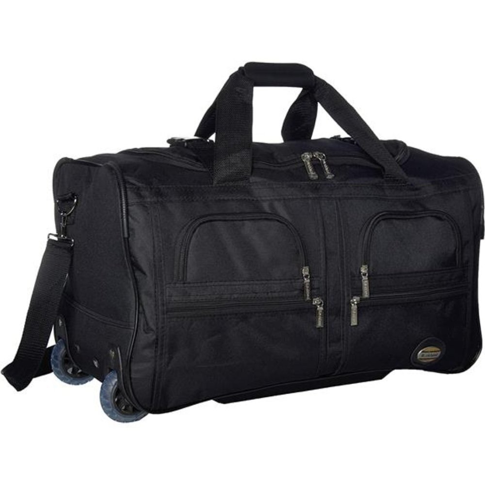 Rolling Duffel Bag 22-Inch Black Travel Luggage